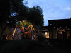 The OSA Hylomorphic Project at Dusk : Some photos Chandler took of the GenHome project at the MAK Center at dusk.